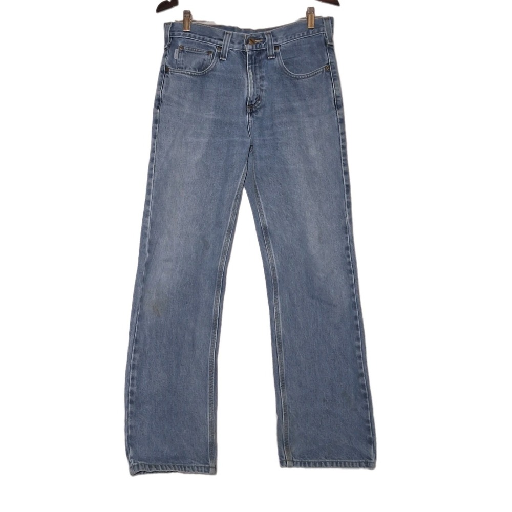 Carhartt Denim Jeans Mens Relaxed Fit Straight Leg Size 30x30 Blue Medium Wash